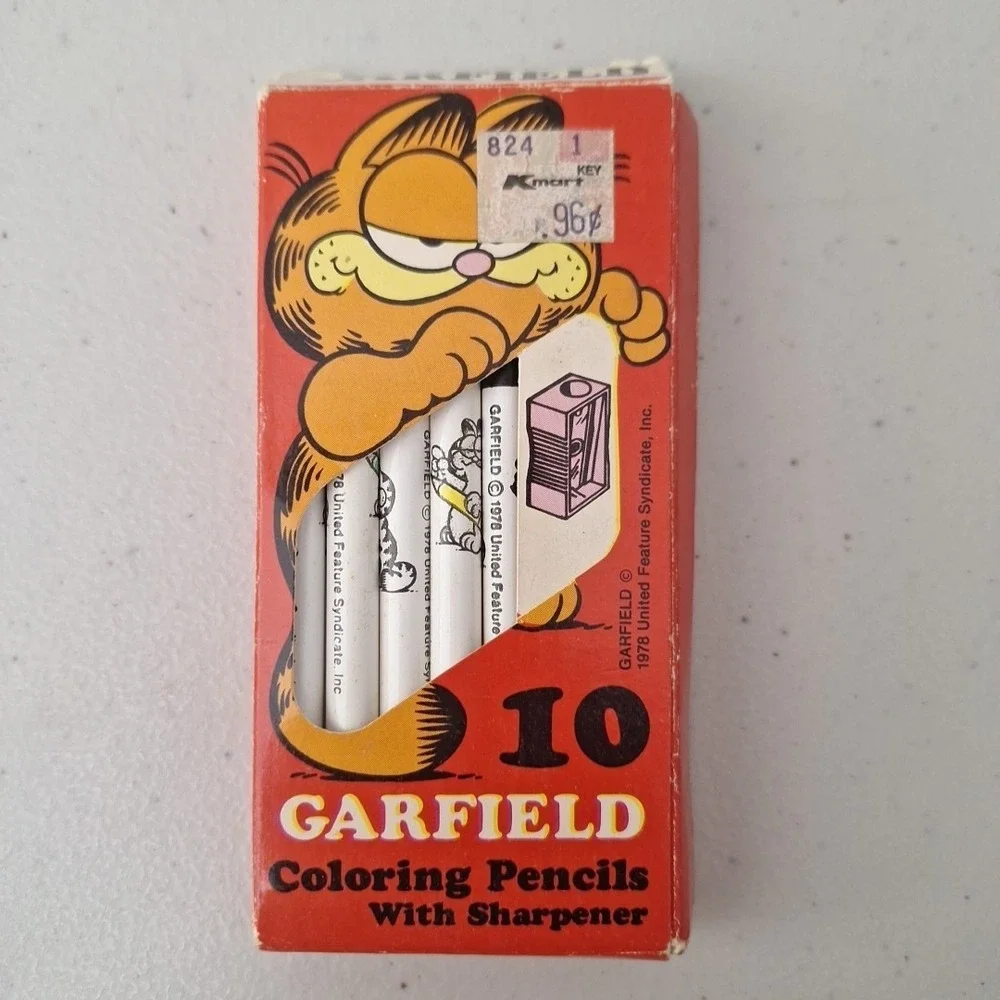 💥‎ 1978 Garfield the Cat Coloring Colored Pencils in Box Brand New 💥